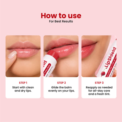 Cherry Glow Tint LipShield – SPF 50 Tinted Lip Balm