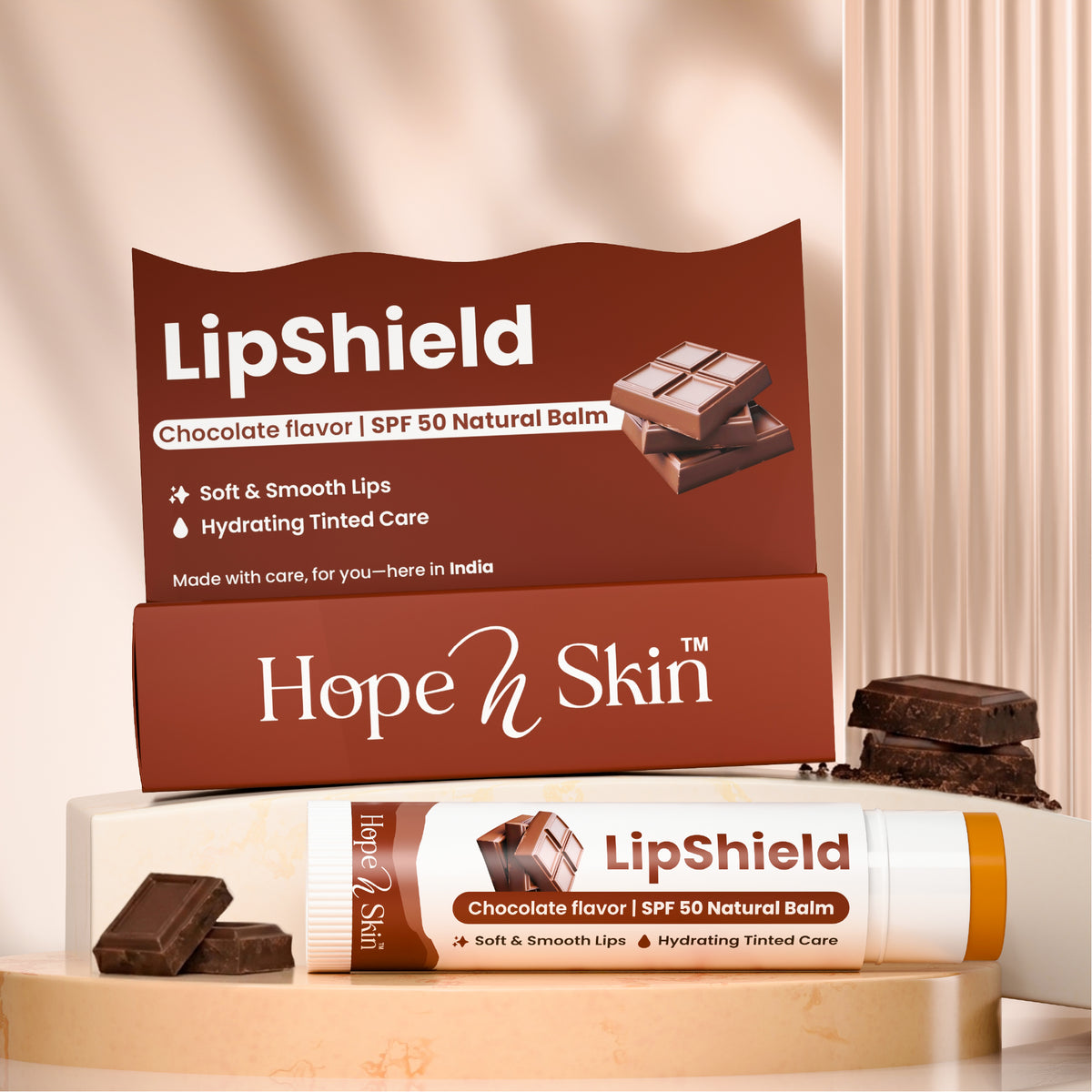 Chocolate LipShield – SPF 50 Nourishing Lip Balm