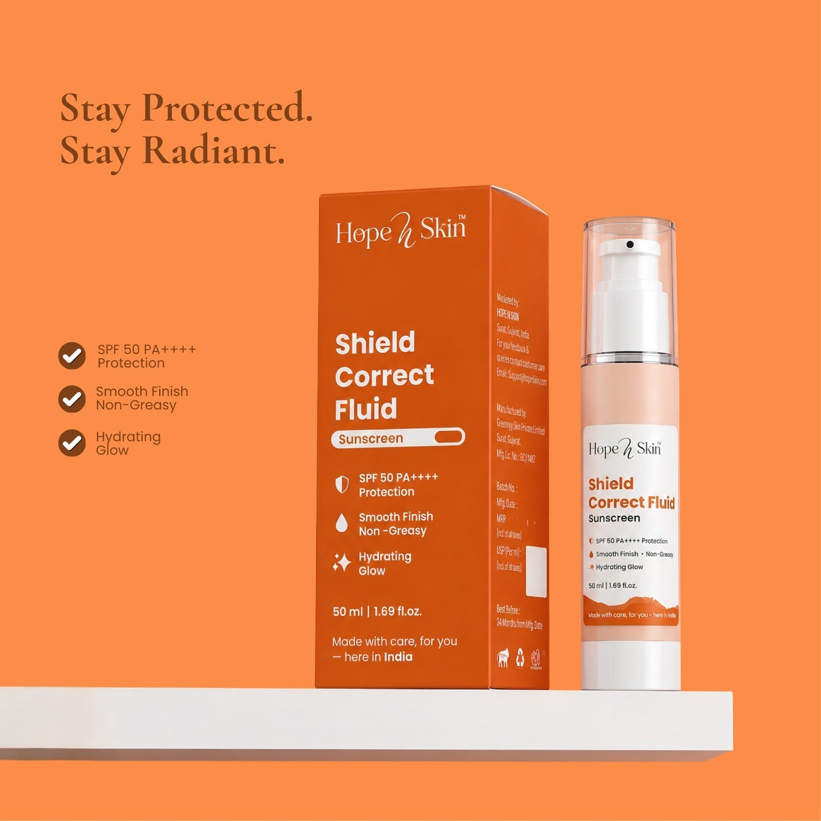 Shield Correct Fluid Sunscreen SPF 50+ PA+++ Main image