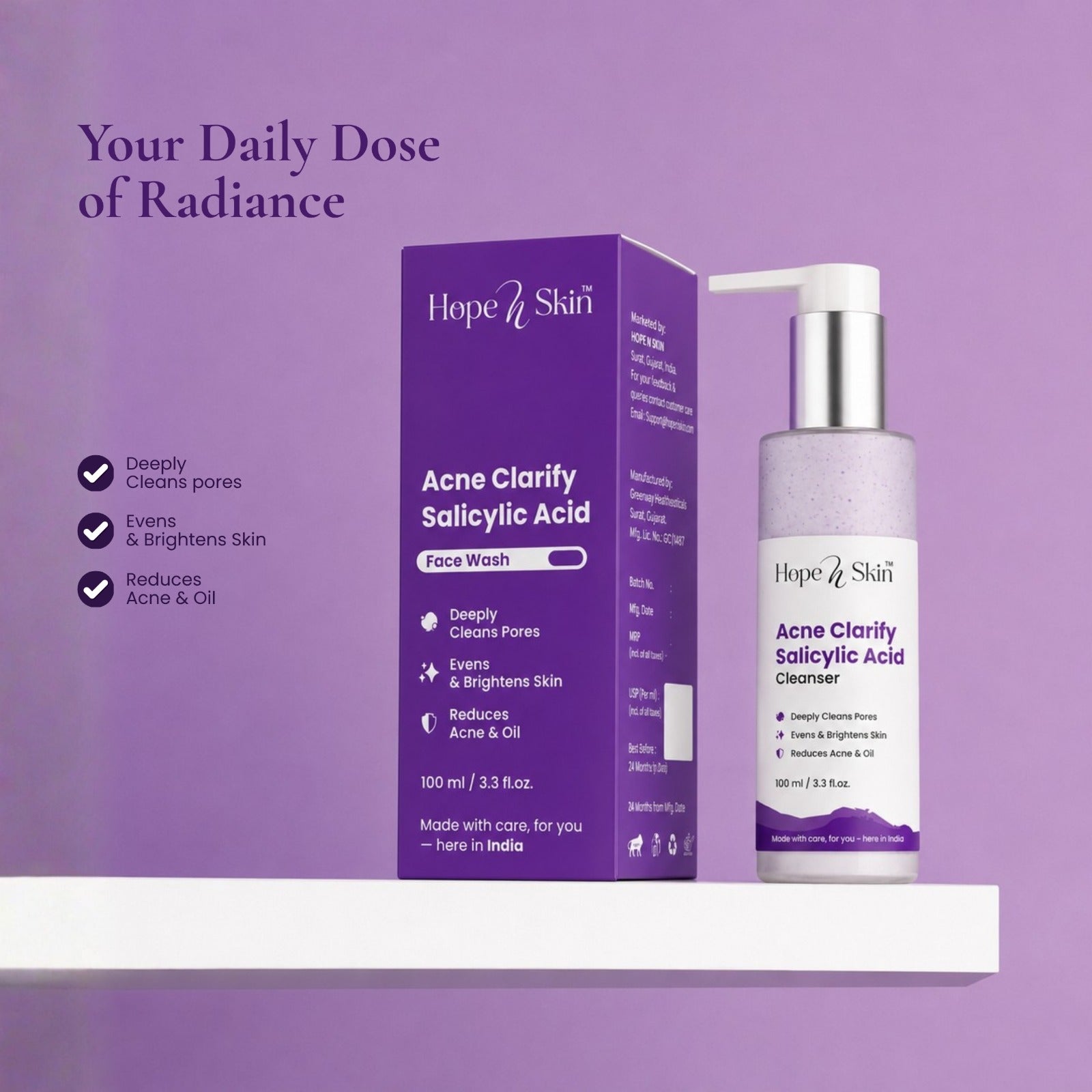 Acne Clarify Salicylic Acid Cleanser (100ml) Main image