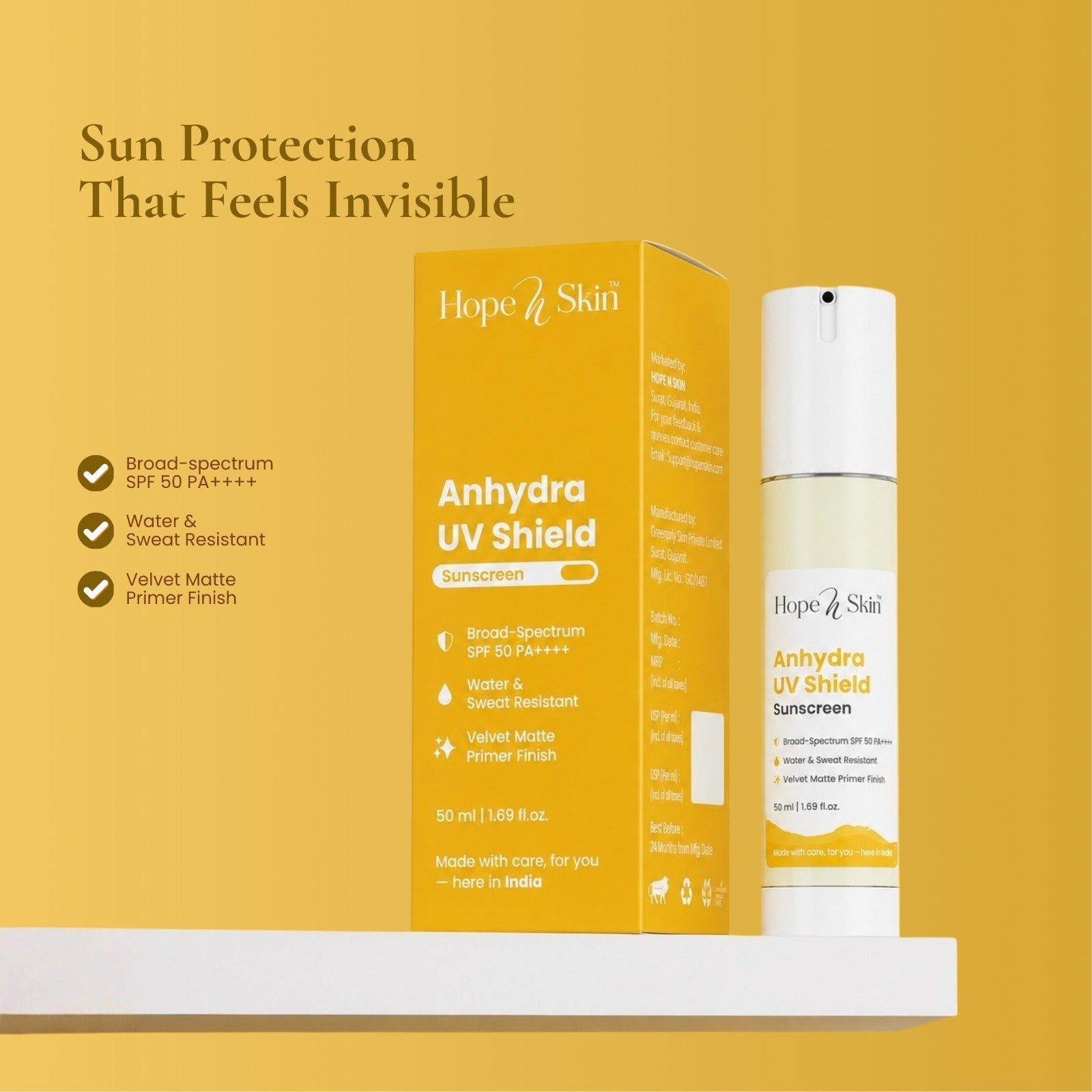 Anhydra UV Shield Sunscreen SPF 50+ PA+++ Main image
